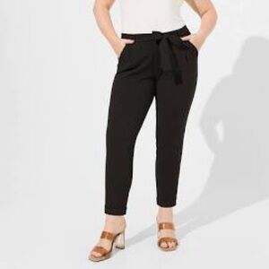 Torrid | Black Ankle Tie-Waist Pants | Size 2